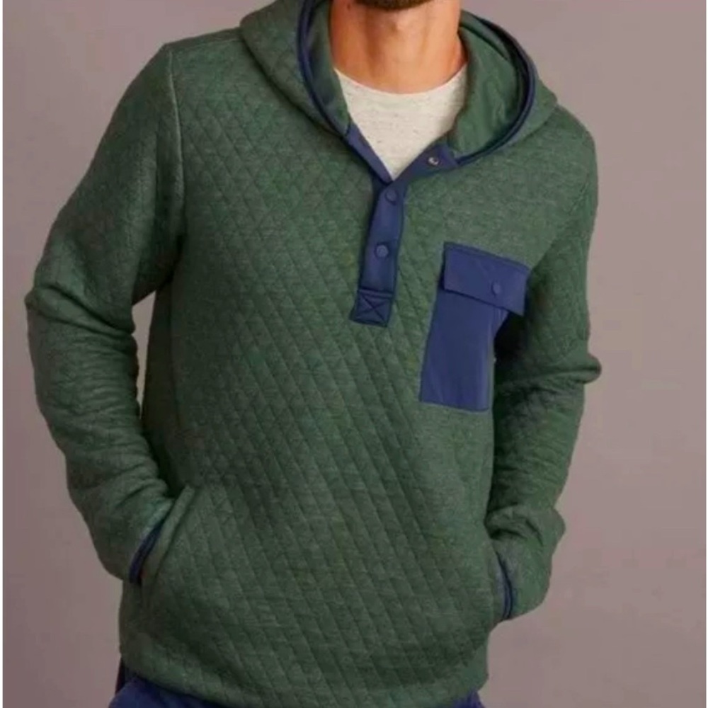 Marine Layer Corbet Quilted Snap Hoodie